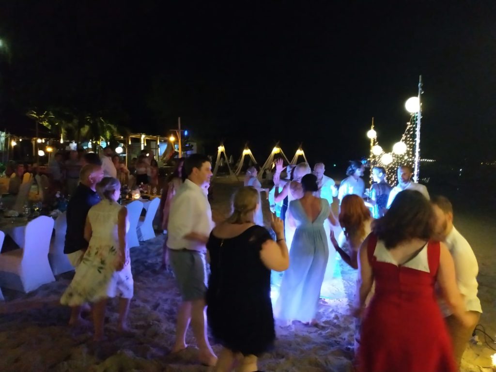 dancing wedding beach 